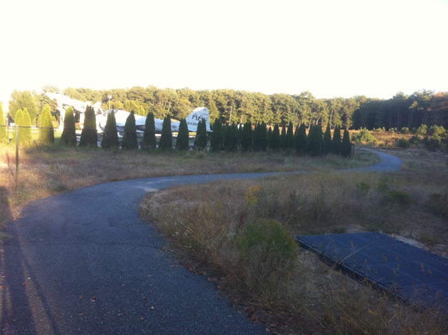 The EPCAL bike path as it winds past the Grumman F-14 memorial. Tim Gannon photo.