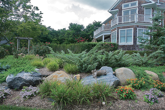 Boulders at South Jamesport home.