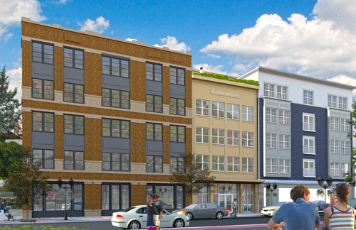 Rendering of Peconic Crossing, courtesy Conifer Realty