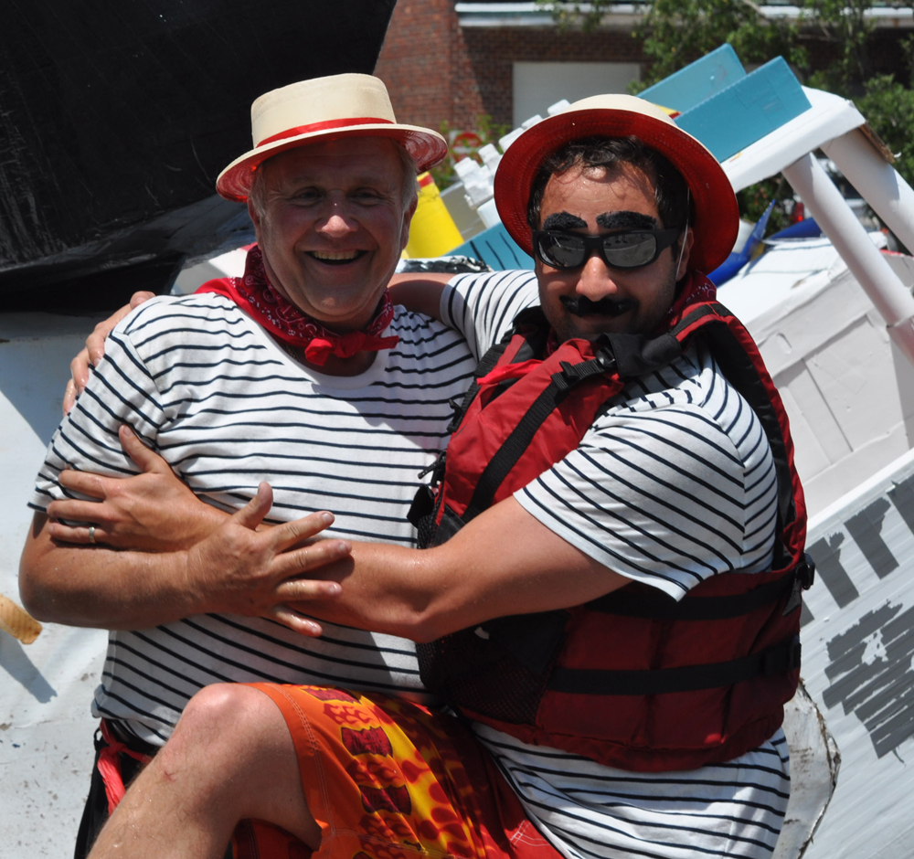 Robert Stiles Sr. and Jr. celebrate victory Sunday. (Credit: Grant Parpan)