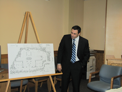 Robert DiNoto descibes plans for an assisted living project in Jamesport