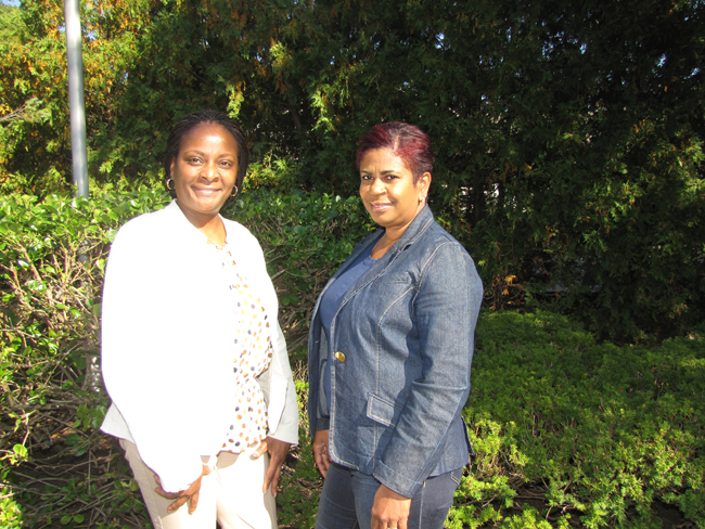 Donna Stovall, left, is the new community organizer for The Alliance. At right is volunteer Jane Hyatt. Photo by Tim Gannon