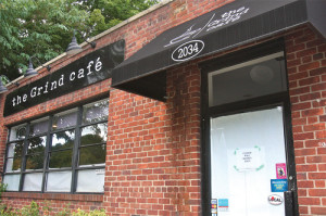 BARBARAELLEN KOCH PHOTO | The Grind Cafe in the former post office in Wading River has a sign on its front door saying it will reopen soon. Its owner could not be reached for comment.