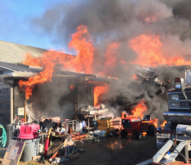 Calverton barn fire