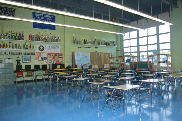 The NJROTC classroom was completed last year.