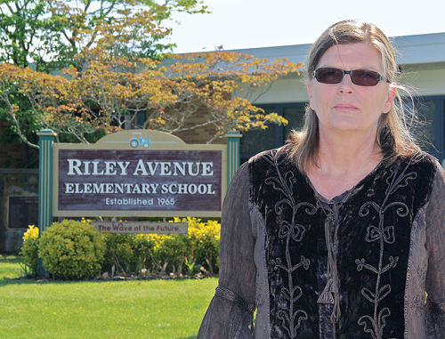Riley Avenue Elementary School teacher Jutta Mariotti believes her handling of a second-grade student who brought a knife into the Calverton school in November only proves her capabilities as a teacher. Still, she’s being terminated after this school year. (Credit: Carrie Miller) 