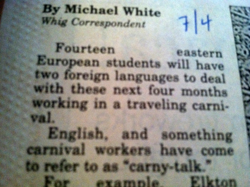 MICHAEL WHITE PHOTO | The Whig editors weren't sure what to call me, so they went with Whig Correspondent.