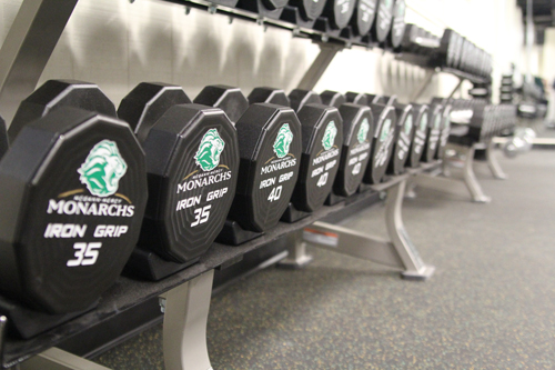 Bishop McGann-Mercy Diocesan High School officials unveiled Tuesday the school's new weight room. (Credit: Jen Nuzzo photos) 