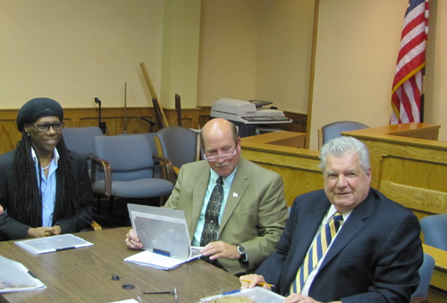 Nile Rodgers at Town Board work session on Thursday. (Credit: Tim Gannon)