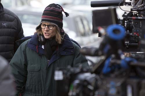 KATHARINE SCHROEDER PHOTO | Jodi Foster on the set of 'Orange is the New Black' Friday morning.
