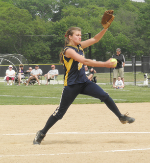 JOE WERKMEISTER PHOTO | Shoreham-Wading River sophomore Chelsea Hawks took the loss as the Wildcats fell 4-1 Saturday at Sayville.