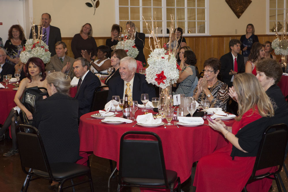 Guests enjoy the dancing before dinner.