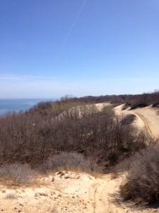 A view of the Long Island Sound to the east from the bluffs. (Credit: Richard Wines)