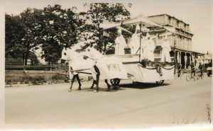 OSBORN COLLECTION COURTESY IMAGEA photograph of a Ku Klux Klan funeral procession on Long Island, circa 1930s.