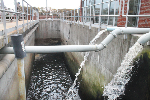 Paul Squire file photo | When the Riverhead Sewer District is able to upgrade its facility off Riverside Drive, the water being currently treated at the plant would then be pumped through a new, high-tech filtration system before reaching Peconic Bay.