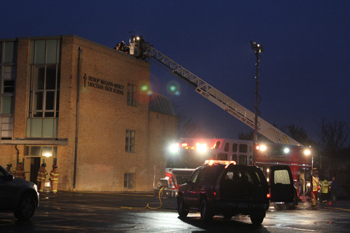The Riverhead Fire Department firefighters at (Credit: Jennifer Gustavson)