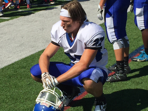 Riverhead football player Robbie Block 092716
