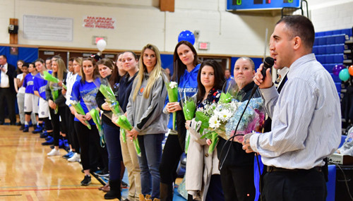 Riverhead girls basketball coach Dave Spinella 020817