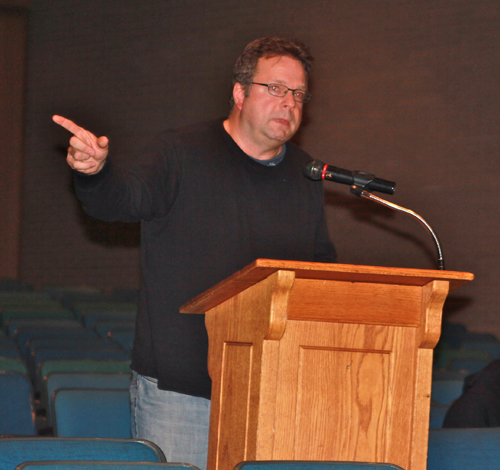 JENNIFER GUSTAVSON PHOTO | John Urbancik, a parent of a Smithtown High School West student, claimed his family was mistreated during Feb. 5 Riverhead Blue Waves basketball home game.