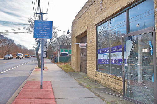 Route 24 in Riverside. Southampton Supervisor Anna Throne-Holst signed an agreement Tuesday with Plainview-based Renaissance Downtowns to lead planning and development efforts. (Credit: Barbaraellen Koch)