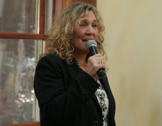 Jody Sandhaus, Winterfest, Diliberto Winery JENNIFER GUSTAVSON PHOTO | Jazz singer Jody Sandhaus and pianist Pete Malinverni played a sold out show Sunday at Diliberto Winery in Jamesport.