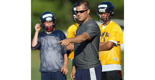 Shoreham-Wading River coach Matt Millheiser will likely feature passing in his game plan this season. (Credit: Garret Meade)
