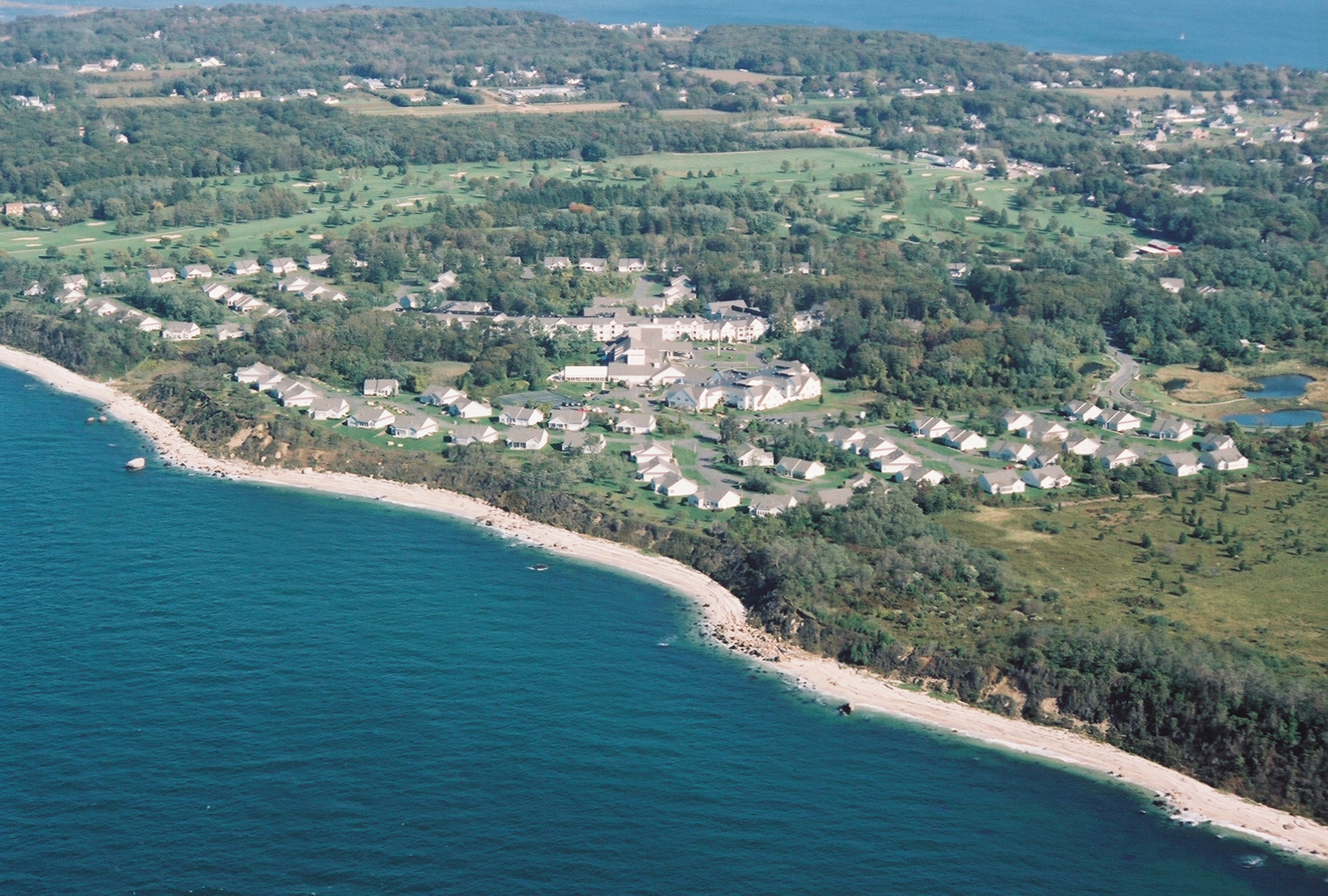 Shoreline facing south