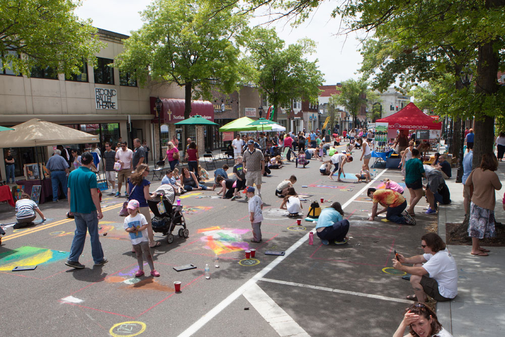 The crowds on Main Street.