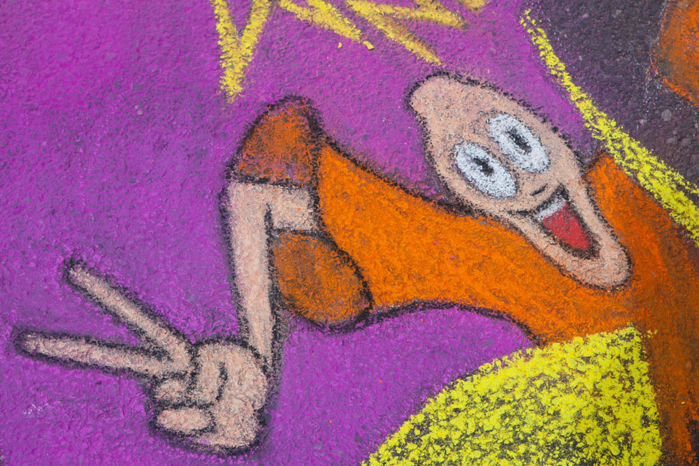 A completed painting.