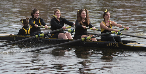 St. Anthony's High School rowers during the annual Snowflake Regatta, which this year made national headlines for all the wrong reasons. (Credit: Robert O'Rourk)