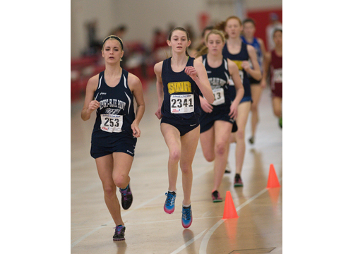GARRET MEADE PHOTO  |  Shoreham-Wading River freshman Kaitlyn Ohrtman won the 3,000 and 1,500. 