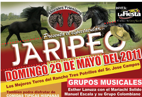 Unknown A rodeo is planned for May 28 on a farm in Baiting Hollow, as depicted in Spanish language posters advertising the event.