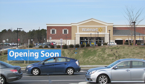 TIM GANNON PHOTO | The new Walmart on Route 58 is scheduled to open Jan. 15 and will include an expanded line of groceries.
