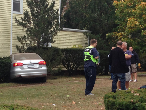 PAUL SQUIRE PHOTO | Three people were hospitalized Wednesday morning after a crash at the corner of Northville Turnpike and Oliver Street.