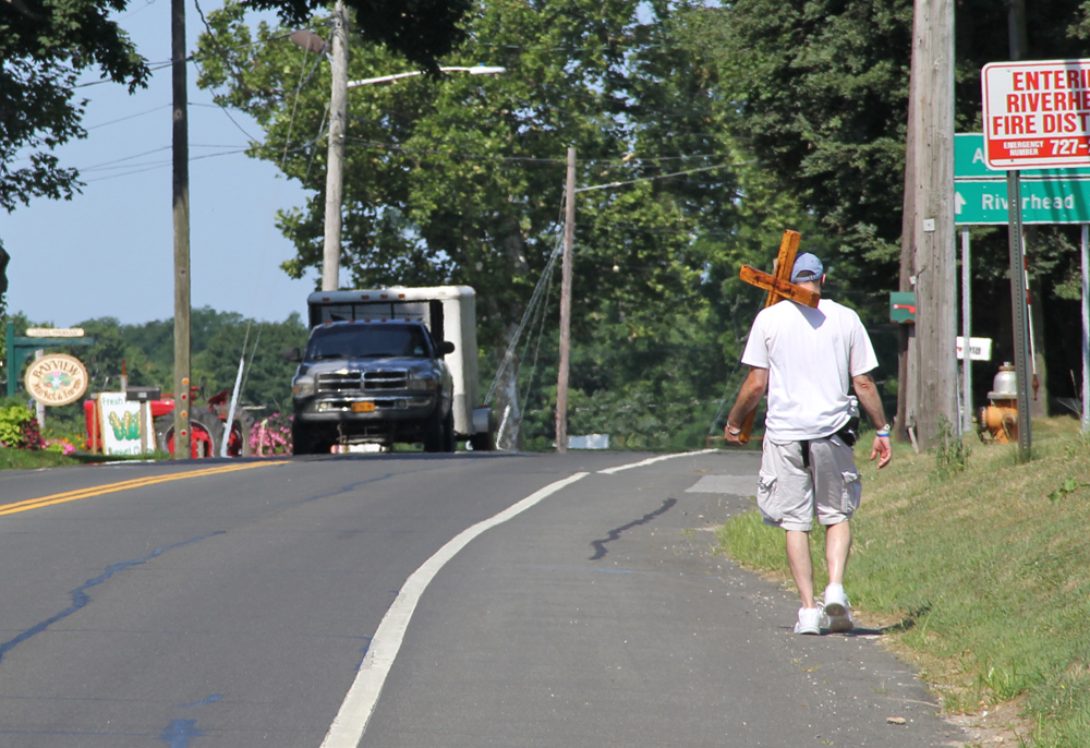 Friday was the start of the man's three-day journey. (Credit: Carrie Miller)