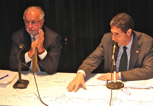 Congress debate with Bishop and Altschuler CD1, Tim Bishop, Randy Altschuler, Vail-Leavitt Music Hall