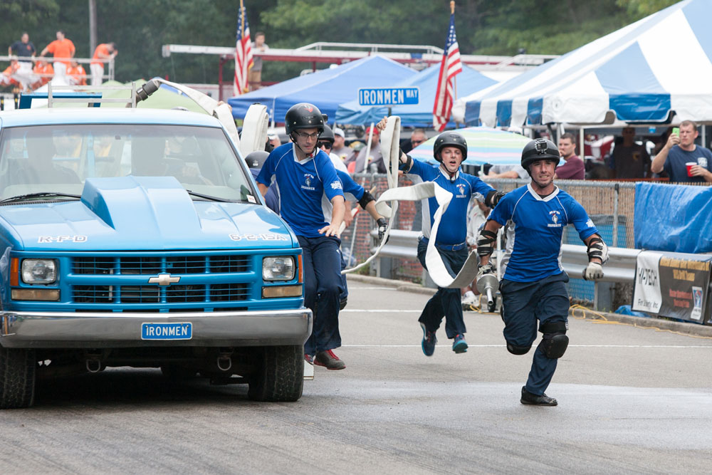 Riverhead Ironmen in motor pump competition.