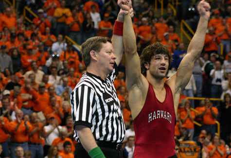 COURTESY PHOTO  | Jesse Jantzen was the first-ever four-time state wrestling champion in Suffolk history. He went on to win a national title at Harvard.