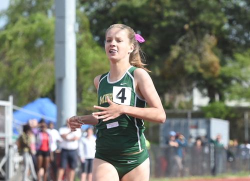 McGann-Mercy sophomore Meg Tuthill finished third in the 800 at Monday's Division II Championship. (Credit: Robert O'Rourk)