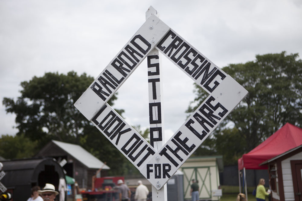A crossing sign at the museum. (Credit: Katharine Schroeder)