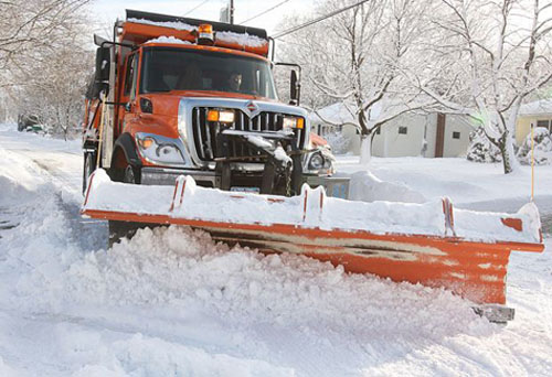 BARBARAELLEN KOCH FILE PHOTO | A Riverhead Town snow plow in Jamesport.
