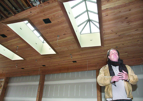 Architect Chris Smith of Laurel in the Love Lane Market building in Mattituck last Thursday.