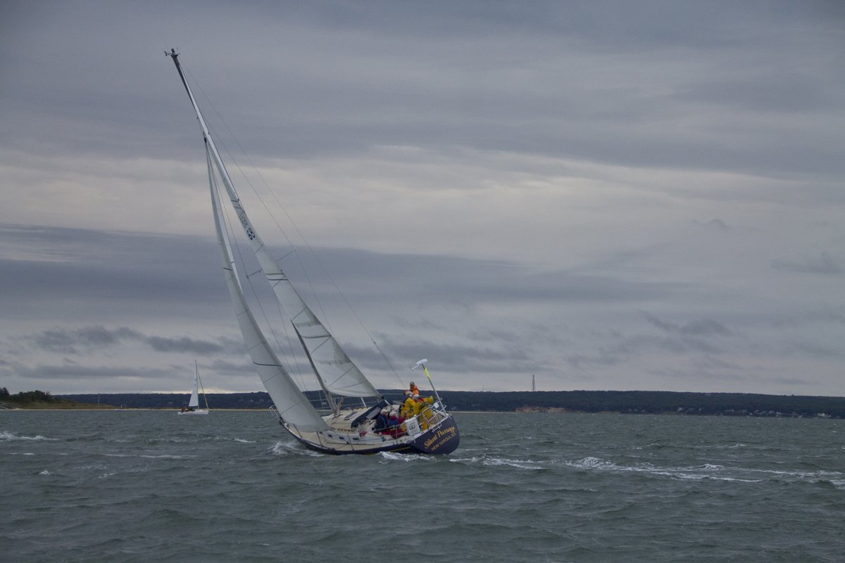 Silent Passage, a racing sailboat competing Saturday, the morning of the race. (Credit: Paul Squire)