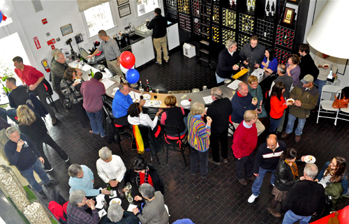 GIANNA VOLPE PHOTO | Inauguration Day partiers at Bedell Cellars, which provided wine for the inaugural luncheon in Washington, D.C.