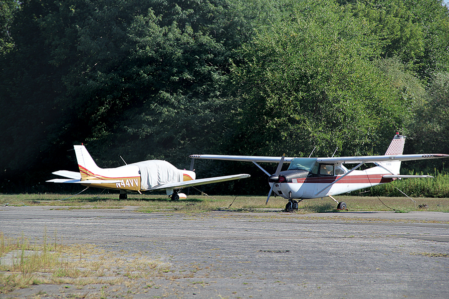 The airbase was established in 1946 and is currently used by a few area pilots. (Credit: Carrie Miller)