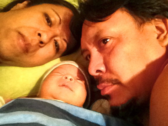 Miriam Moysen with her late husband Bulmaro Dominguez soon after the birth of their first child, Pablo. (Credit: Courtesy Photo)